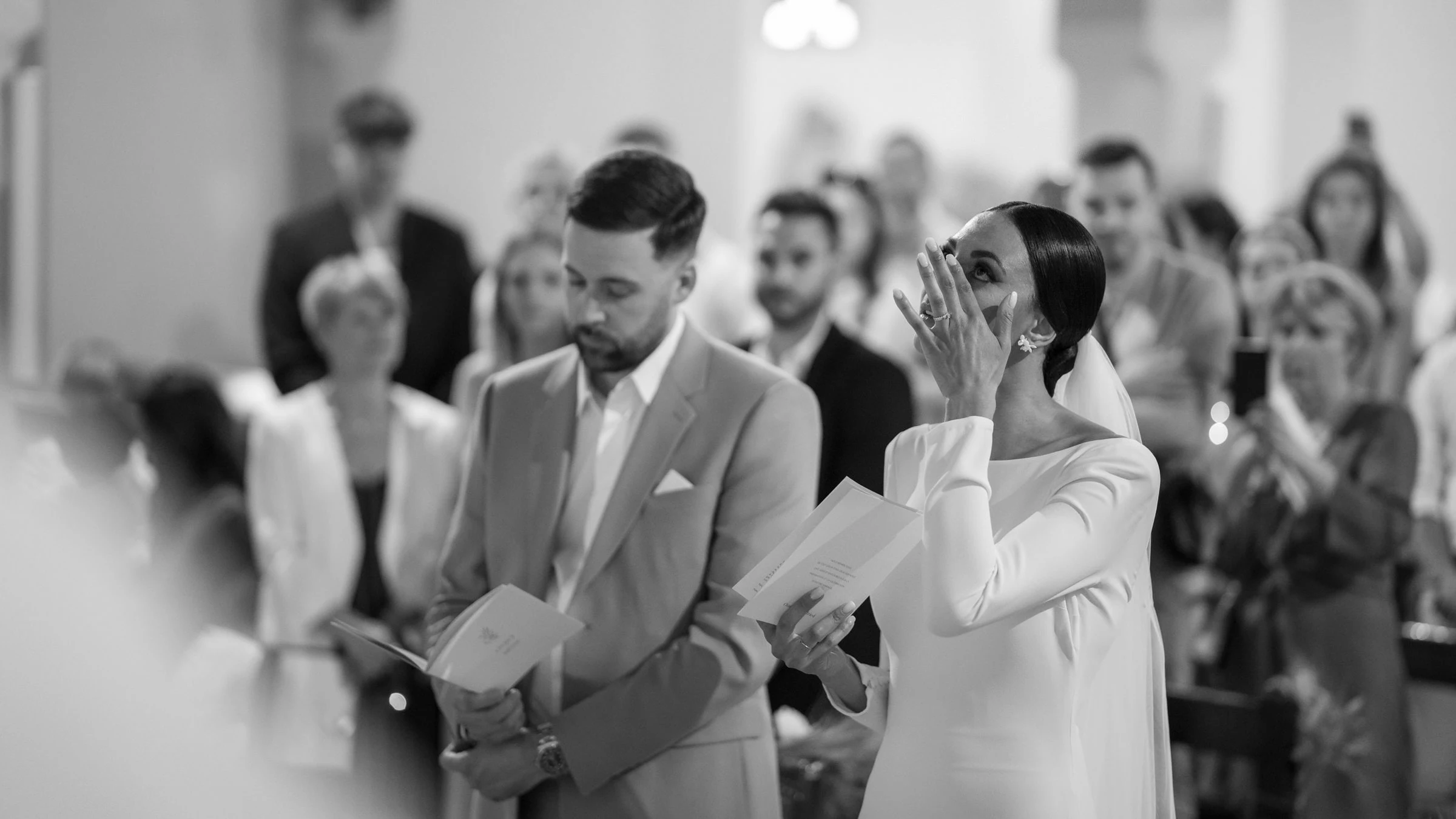 Les invités applaudissent, noir et blanc, Marrakech